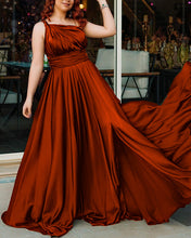 Load image into Gallery viewer, Burnt Orange Bridesmaid Dresses Plus Size

