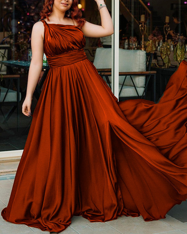 Plus Size Bridesmaid Dresses One Shoulder Split