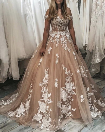 Champagne Wedding Dresses 2020
