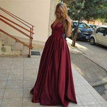 Load image into Gallery viewer, wine red formal dresses
