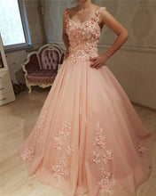 Load image into Gallery viewer, Peach-Quinceanera-Dress
