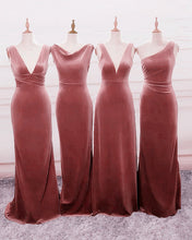Load image into Gallery viewer, Velvet Mixed Bridesmaid Dresses
