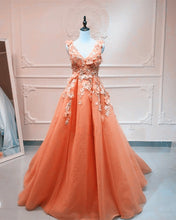 Load image into Gallery viewer, Coral Prom Dresses Long
