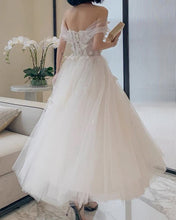 Load image into Gallery viewer, Cottagecore Tulle Wedding Dress Sheer Corset
