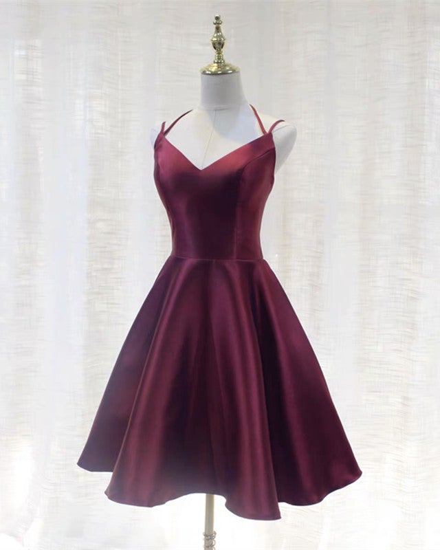 A Line Multi Straps Prom Short Dresses For Pettie Girls – alinanova