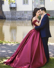 Load image into Gallery viewer, Wine-Red-Ball-Gown-Prom-Quinceanera-Dress-For-Sweet-16
