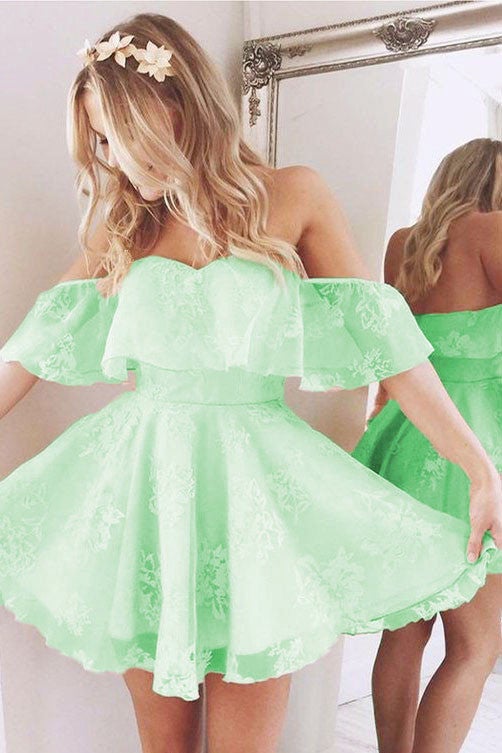 mini hot pink homecoming dress Short Pink Print A-Line Homecoming Dress with Ruffles Pink / 8 main image 0