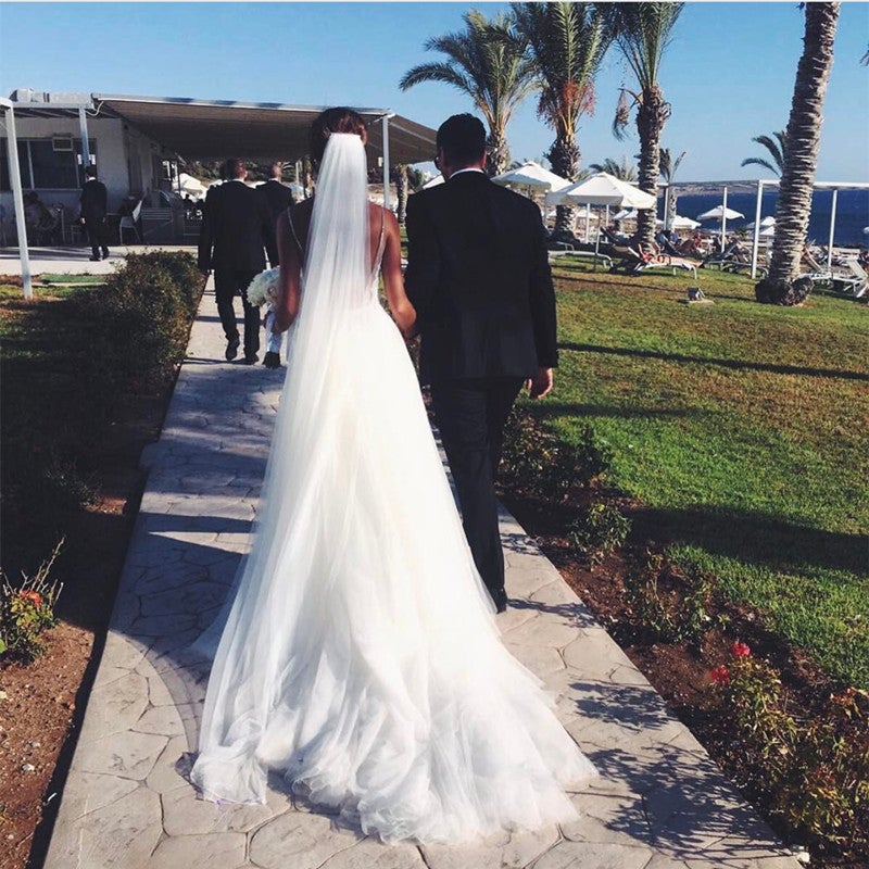 backless wedding dress mermaid Elegant Backless Lace V-neck Mermaid Wedding Dresses