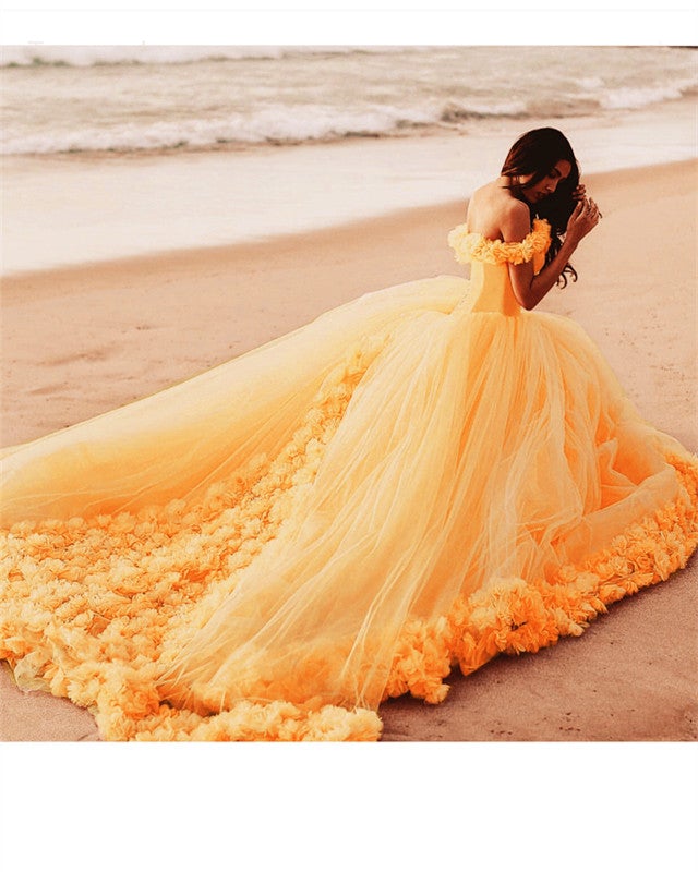 Elegant Flower Tulle Quinceanera Dresses Ball Gowns Off Shoulder Elegant Flower Tulle Quinceanera Dresses Ball Gowns Off Shoulder