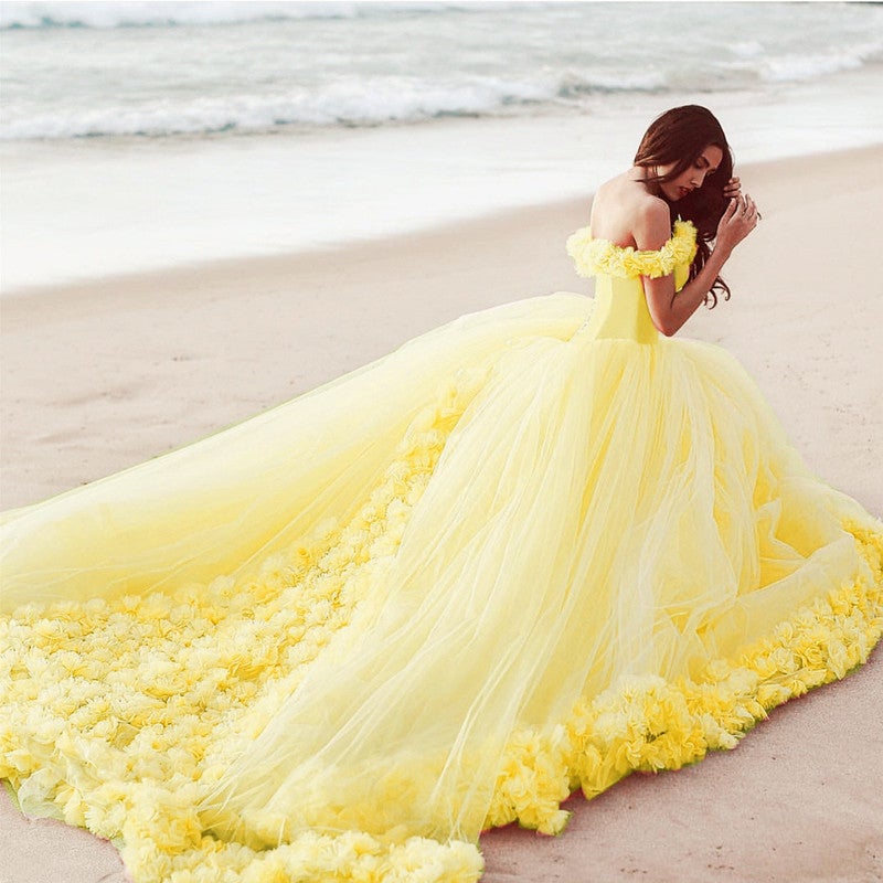 Ball Gown Yellow Quinceanera Dresses House Of Wu 26032 Cutout Back