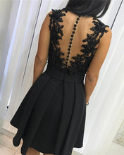 Load image into Gallery viewer, Elegant Homecoming Dresses Lace V Neck Nude Back
