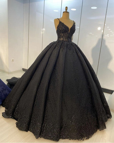 Black Wedding Ball Gown Dresses
