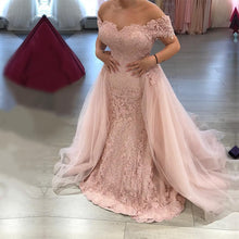 Load image into Gallery viewer, Elegant Lace Mermaid Prom Dresses Off Shoulder Evening Gowns-alinanova
