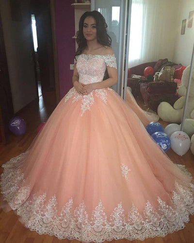 Coral-Quinceanera-Dresses