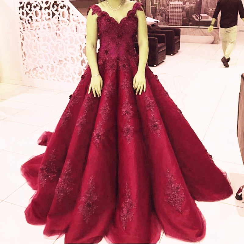 red and blue wedding dresses Elegant Lace Straps V Neck Tulle Royal Blue Wedding Dresses Ball Gowns