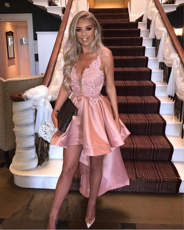 slim fit dress slacks A-line Tulle Lace Ruffles Hi-Low Elegant Party Homecoming Dresses – HER SHOP