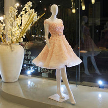 Load image into Gallery viewer, Elegant Pink Lace Appliques Tulle Prom Short Dresses 2018-alinanova
