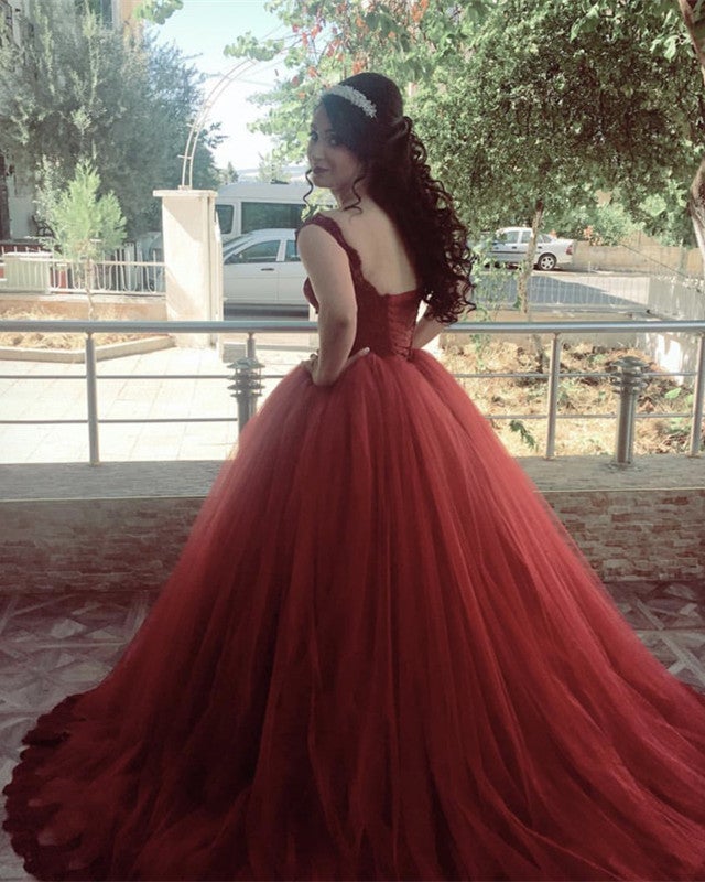 Elegant Quinceanera Dresses Tulle Appliques Ball Gown Elegant Quinceanera Dresses Tulle Appliques Ball Gown
