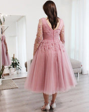 Load image into Gallery viewer, Tulle Sleeved Bridesmaid Dresses
