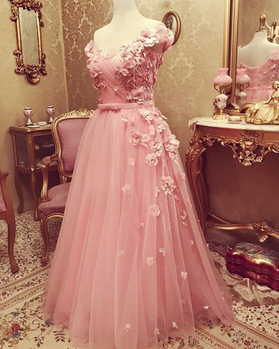 Blush Pink Prom Dresses Tulle