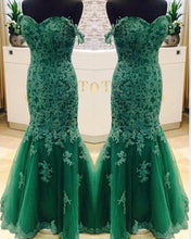 Load image into Gallery viewer, Emerald Green Prom Dresses Lace
