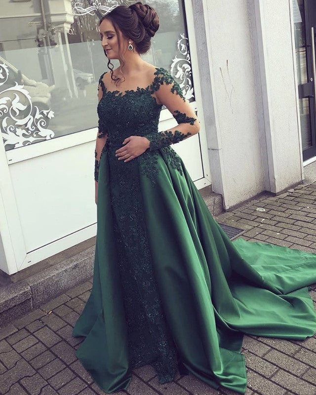 mermaid formal dress with sleeves Evening Long Sheer Neck Prom Gowns it exudes glamour African_Maternity Size:1X/2X Maggie Sottero Derrick Marie