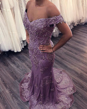 Load image into Gallery viewer, Mauve Mermaid Evening Dress
