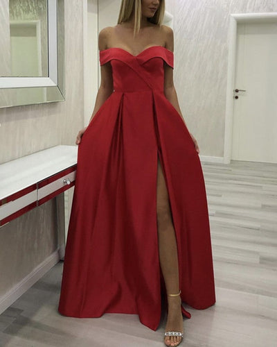 Red Bridesmaid Dresses Long