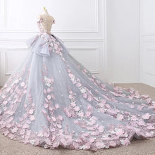 Load image into Gallery viewer, Floral Lace Wedding Dresses Ball Gowns With 3D Flowers-alinanova

