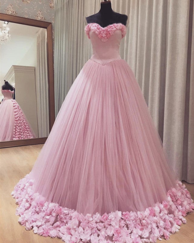 Flower Sweetheart Quinceanera Dresses Ball Gown-alinanova