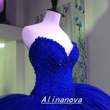 Load image into Gallery viewer, royal-blue-wedding-gowns

