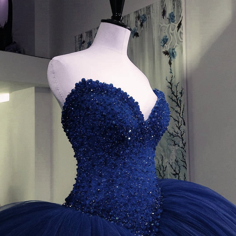 Royal Blue Wedding Dresses Ball Gown Crystal Beaded Bodice Corset alinanova Royal Blue Wedding Dresses Ball Gown Crystal Beaded Bodice Corset alinanova