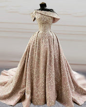 Load image into Gallery viewer, Glamour Ball Gown Satin Dresses Lace Embroidery Off Shoulder
