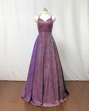 Load image into Gallery viewer, Purple Glitter Ball Gown
