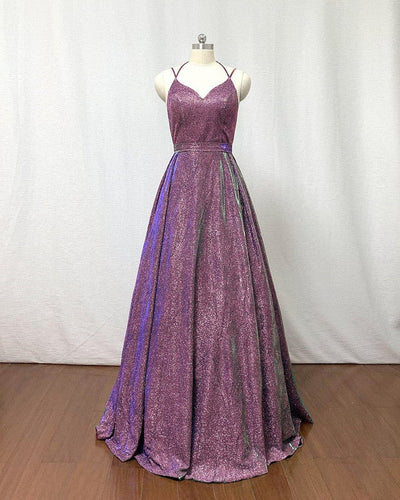 Purple Glitter Ball Gown