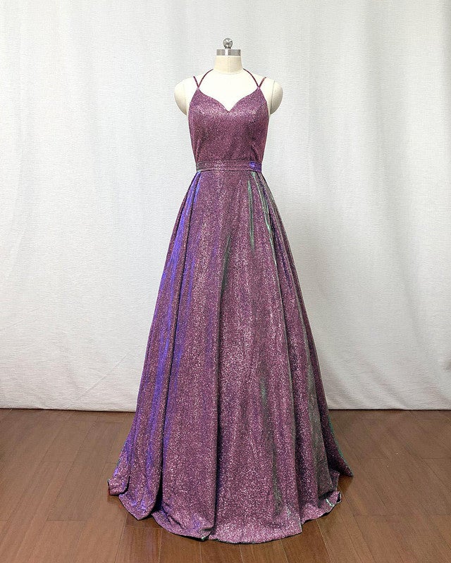 Purple Glitter Ball Gown