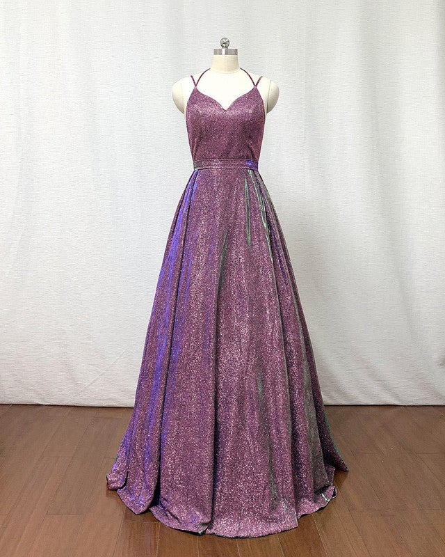 Purple Glitter Ball Gown