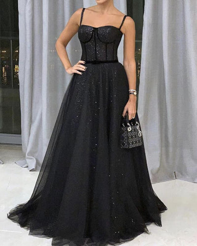 Black Sequin Prom Dresses 2024