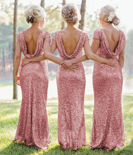 Load image into Gallery viewer, Glitter Sequins Bridesmaid Dresses Mermaid
