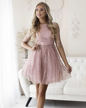 Load image into Gallery viewer, Rose Pink Homecoming Dresses
