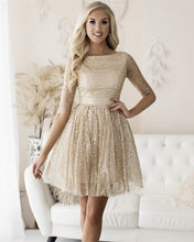 Load image into Gallery viewer, Gold Homecoming Dresses 2020
