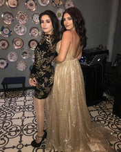 Load image into Gallery viewer, 8304 Glamorous Gown Backless Sequin Dress
