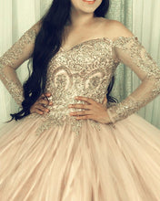 Load image into Gallery viewer, 8302 Quinceanera Dresses Champagne For Sweet 16
