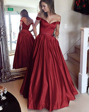 Load image into Gallery viewer, Burgundy Prom Dresses Ball Gowns
