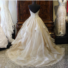 Load image into Gallery viewer, Gorgeous Embroidery Beading Sweetheart Organza Layered Wedding Ball Gown Dress
