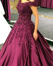Load image into Gallery viewer, purple prom dresses
