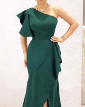 Load image into Gallery viewer, Sheath Colunm Prom Dresses One Shoulder Split

