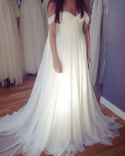 Load image into Gallery viewer, White Chiffon Wedding Dresses High Street
