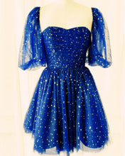 Load image into Gallery viewer, Blue Starry Dress Mini Dress
