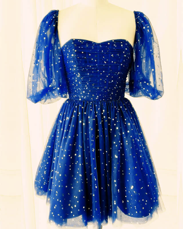 Blue Starry Dress Mini Dress